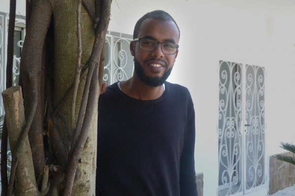 Mohamed Ahmed in de voortuin van het instituut: 'Ik was verrast hoe modern Rabat